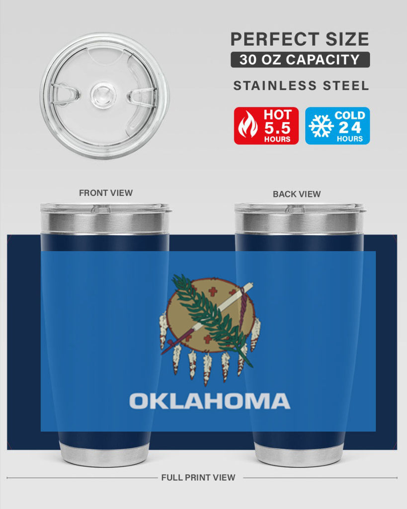 Oklahoma 16#- Us Flags- Tumbler