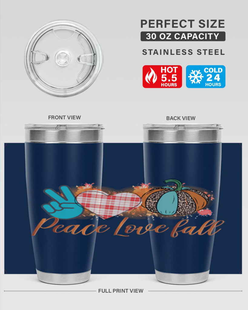 Peace Love Fall 466#- fall- Tumbler