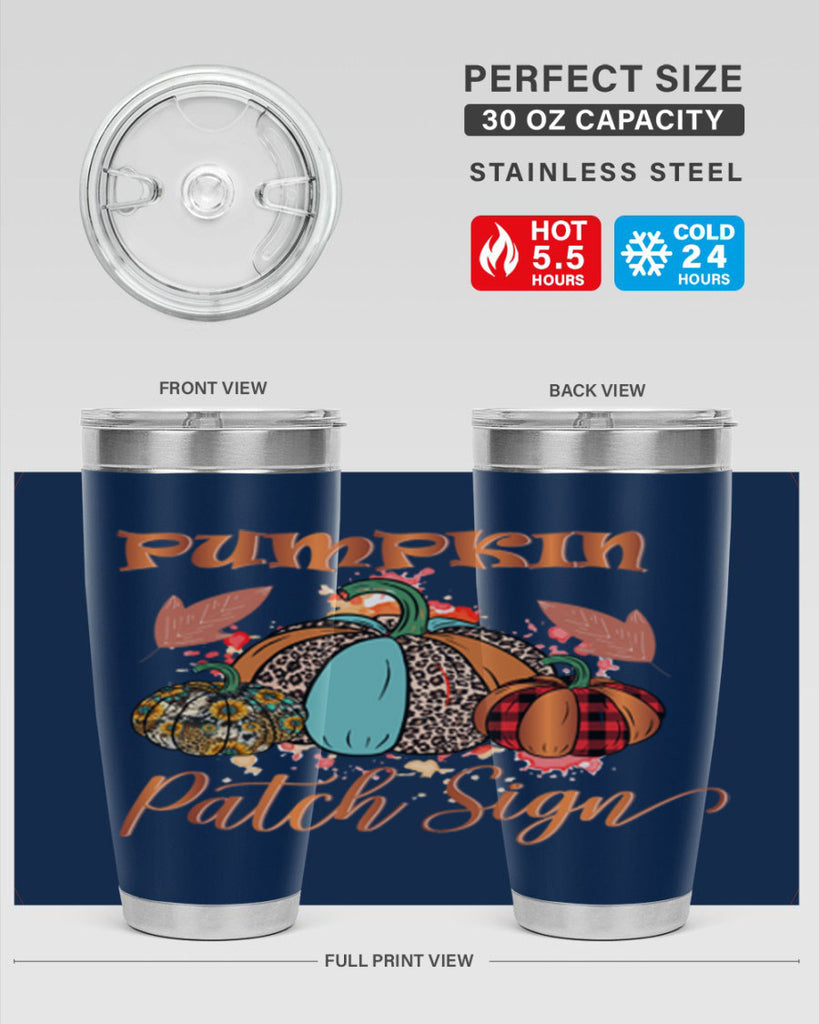 Pumpkin Patch Sign 530#- fall- Tumbler