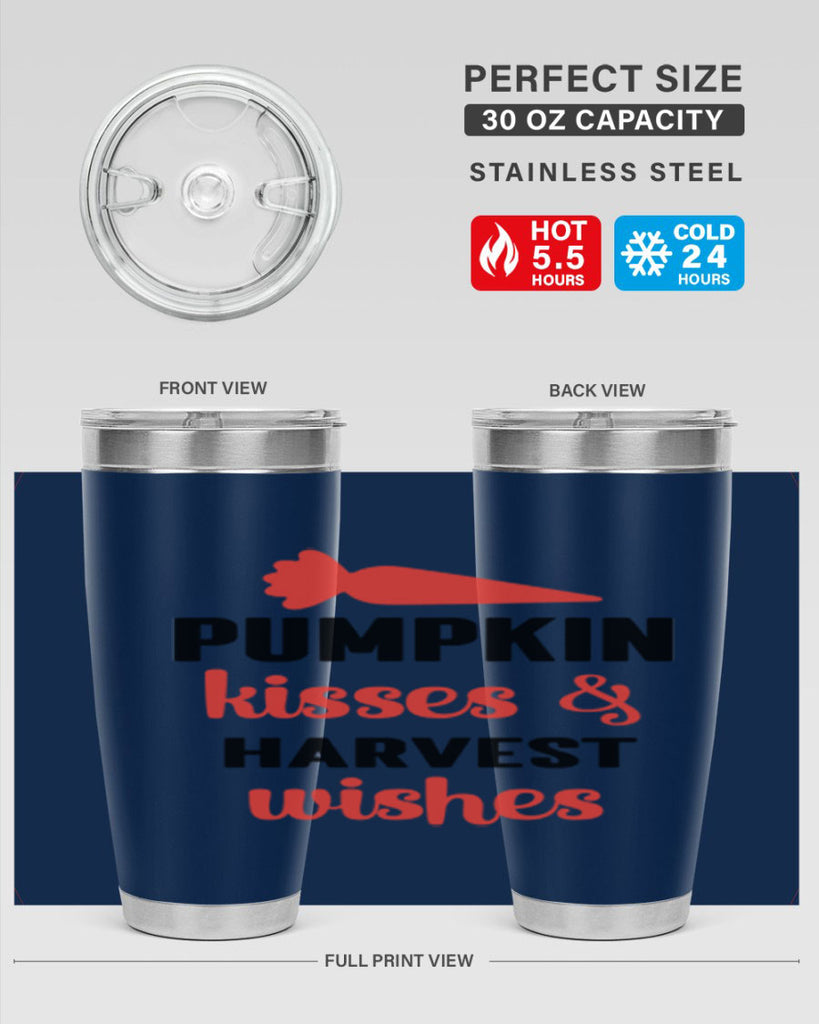Pumpkin kisses harvest wishes 524#- fall- Tumbler