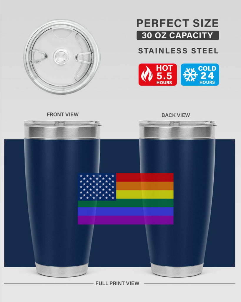 Rainbow american flag 11#- lgbt- Tumbler