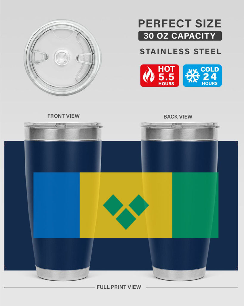 Saint Vincent and the Grenadines 50#- world flags- Tumbler