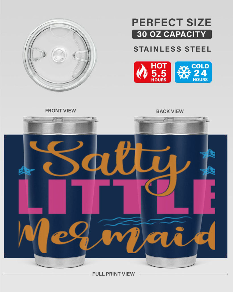 Salty Little Mermaid Design 574#- mermaid- Tumbler