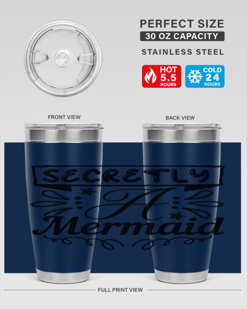 Secretly a mermaid 579#- mermaid- Tumbler