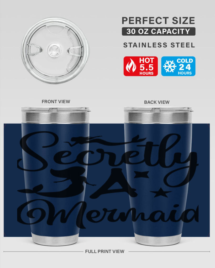 Secretly a mermaid 580#- mermaid- Tumbler