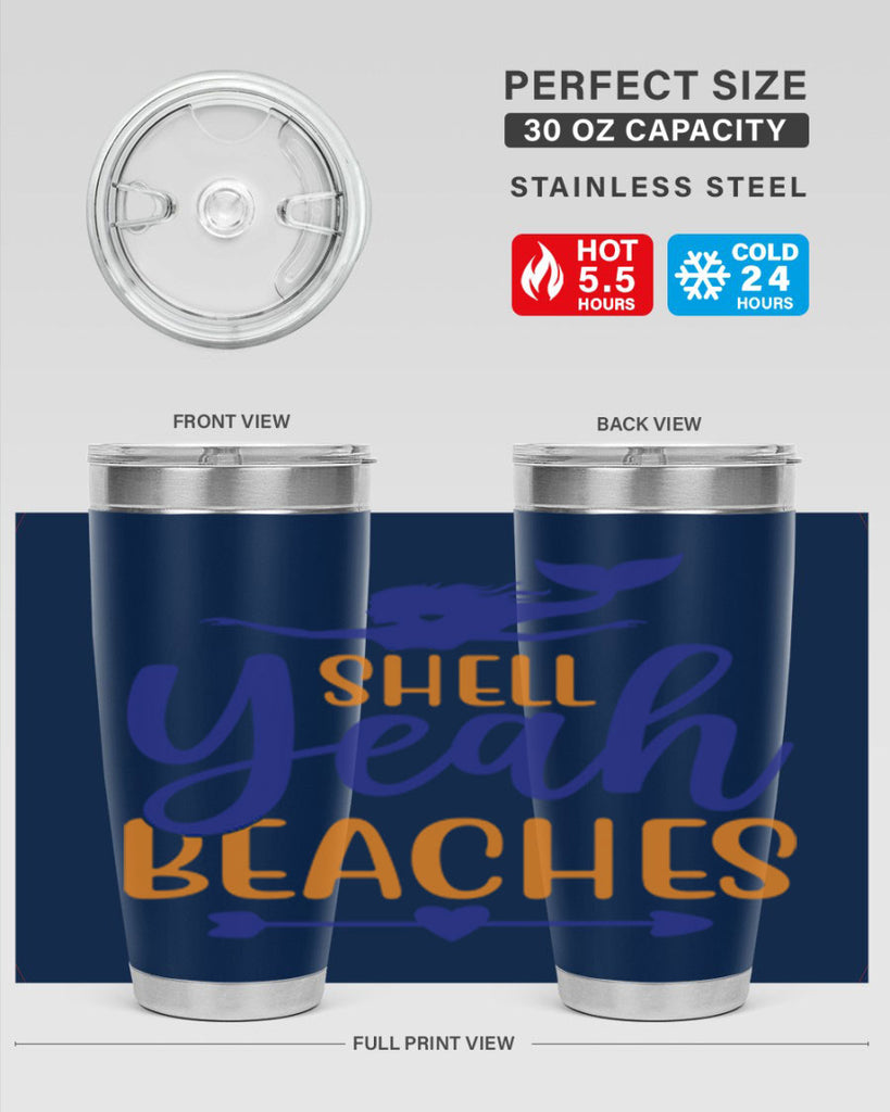 Shell Yeah Beaches 584#- mermaid- Tumbler