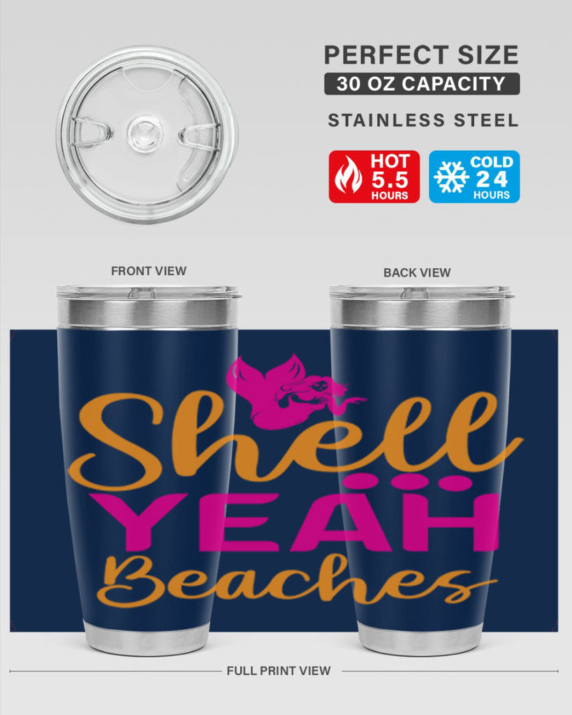 Shell Yeah Beaches 586#- mermaid- Tumbler