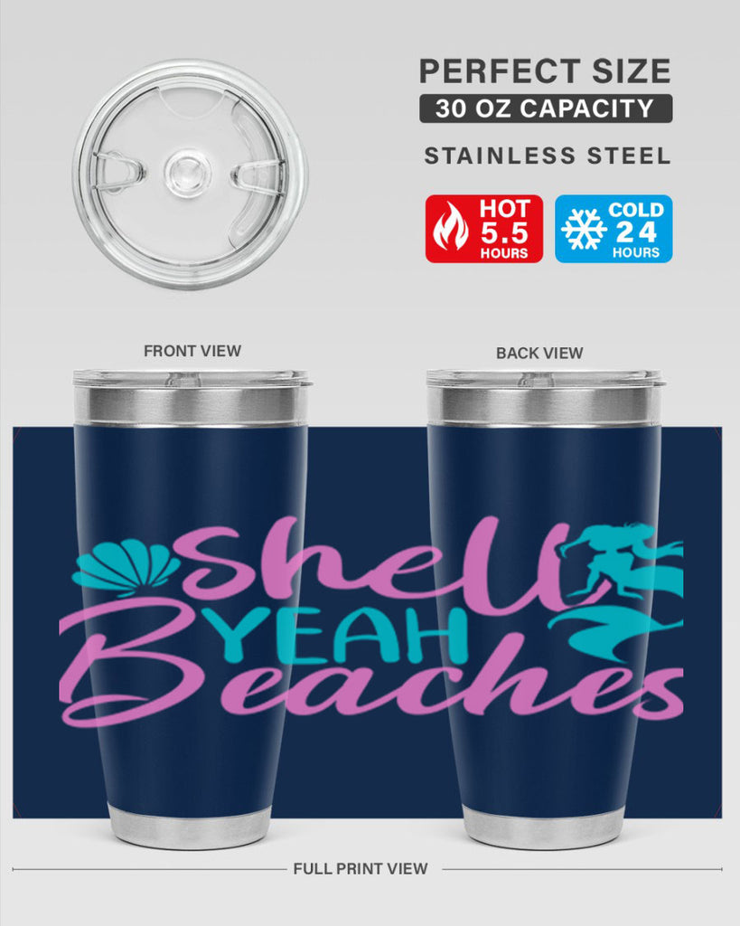 Shell Yeah Beaches 590#- mermaid- Tumbler