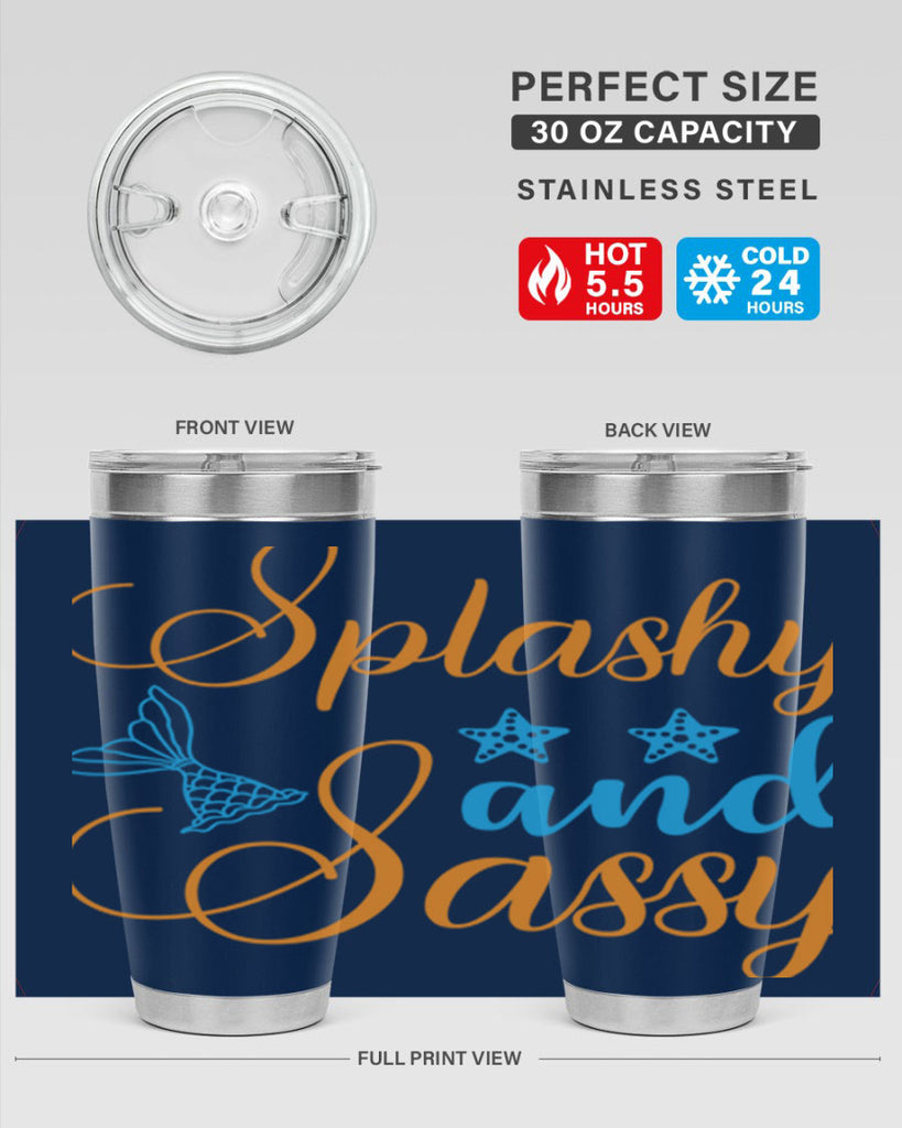 Splashy and Sassy Design 625#- mermaid- Tumbler