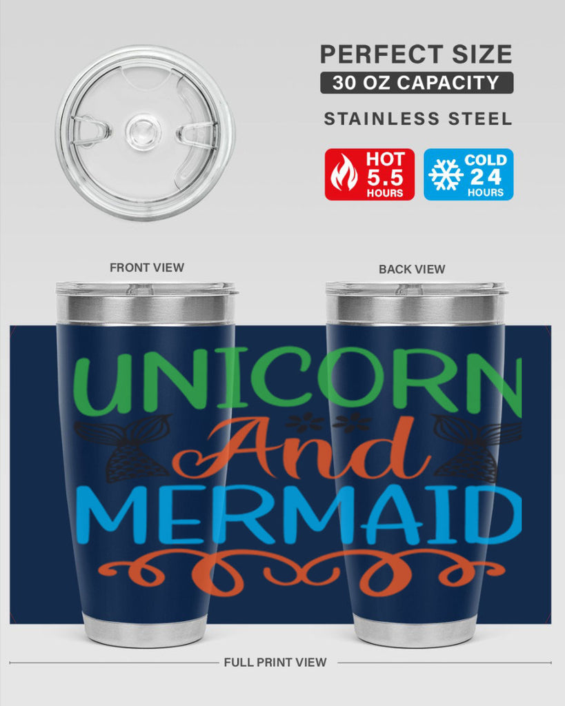 Unicorn And Mermaid 659#- mermaid- Tumbler