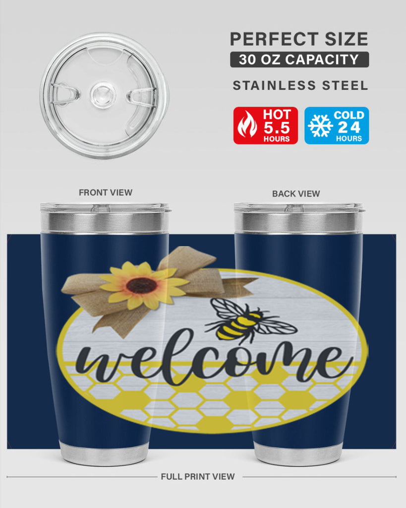 Welcome Bee and hive Mockup566#- spring- Tumbler
