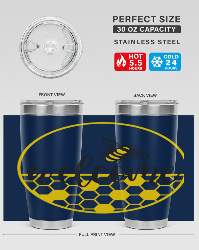 Welcome Bee and hive567#- spring- Tumbler