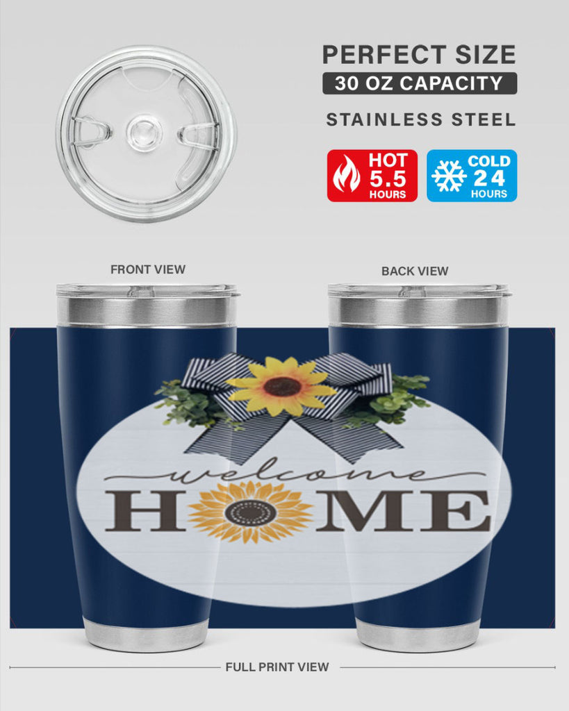 Welcome Home sunflower Mockup572#- spring- Tumbler
