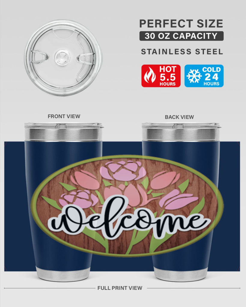 Welcome flowers bouquet Mockup570#- spring- Tumbler