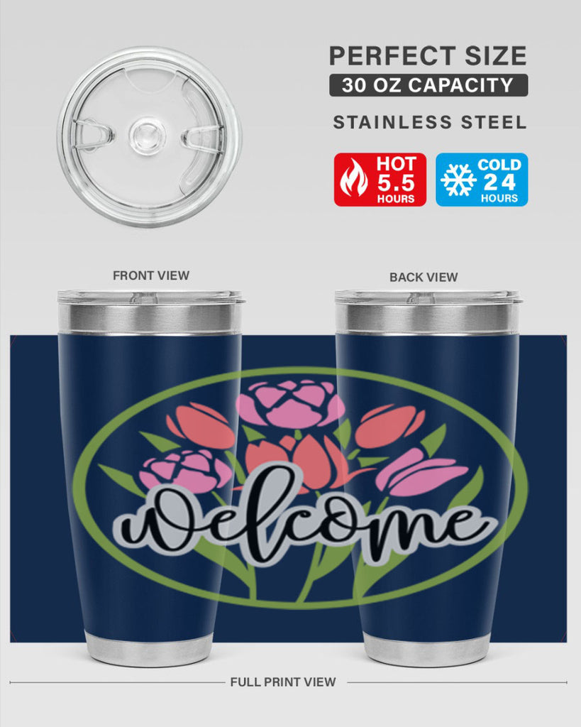 Welcome flowers bouquet571#- spring- Tumbler