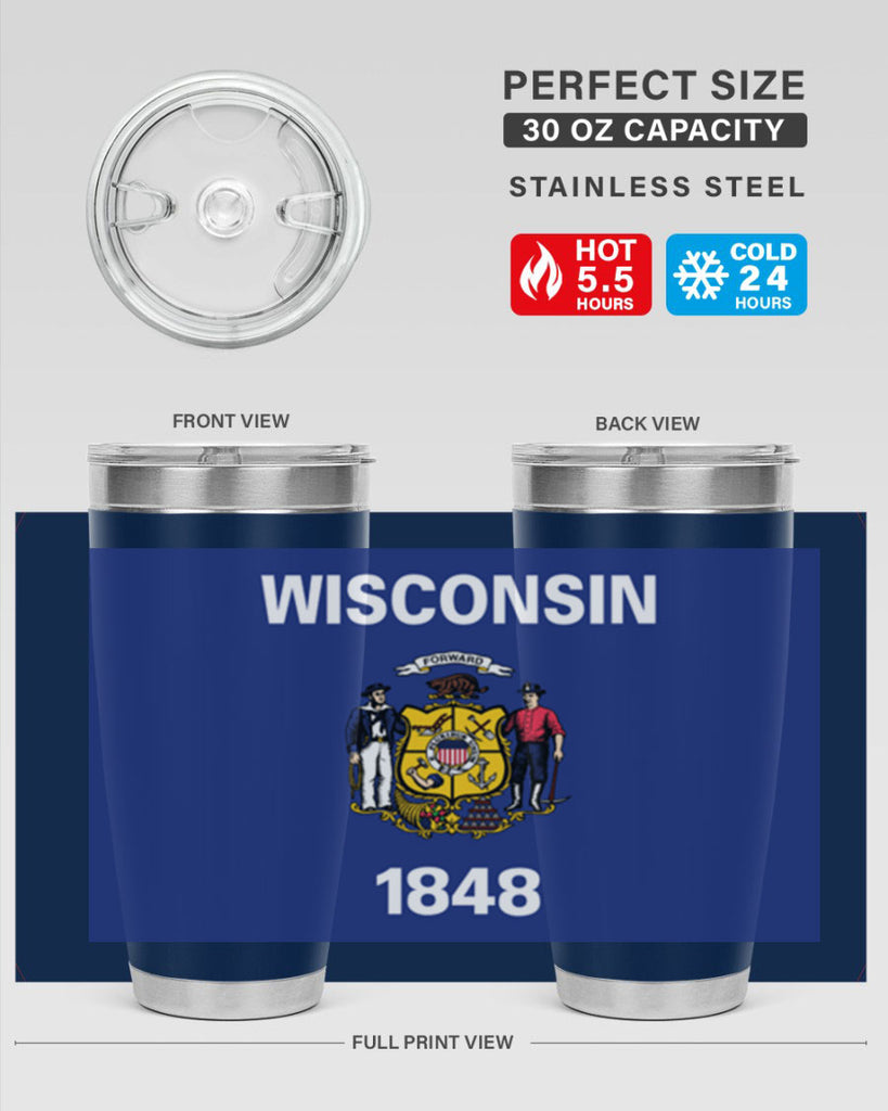 Wisconsin 2#- stateflags- Tumbler