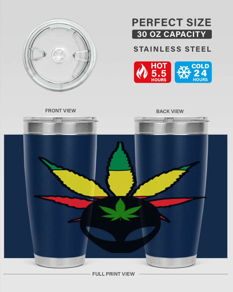 alien cannabis 10#- marijuana- Tumbler