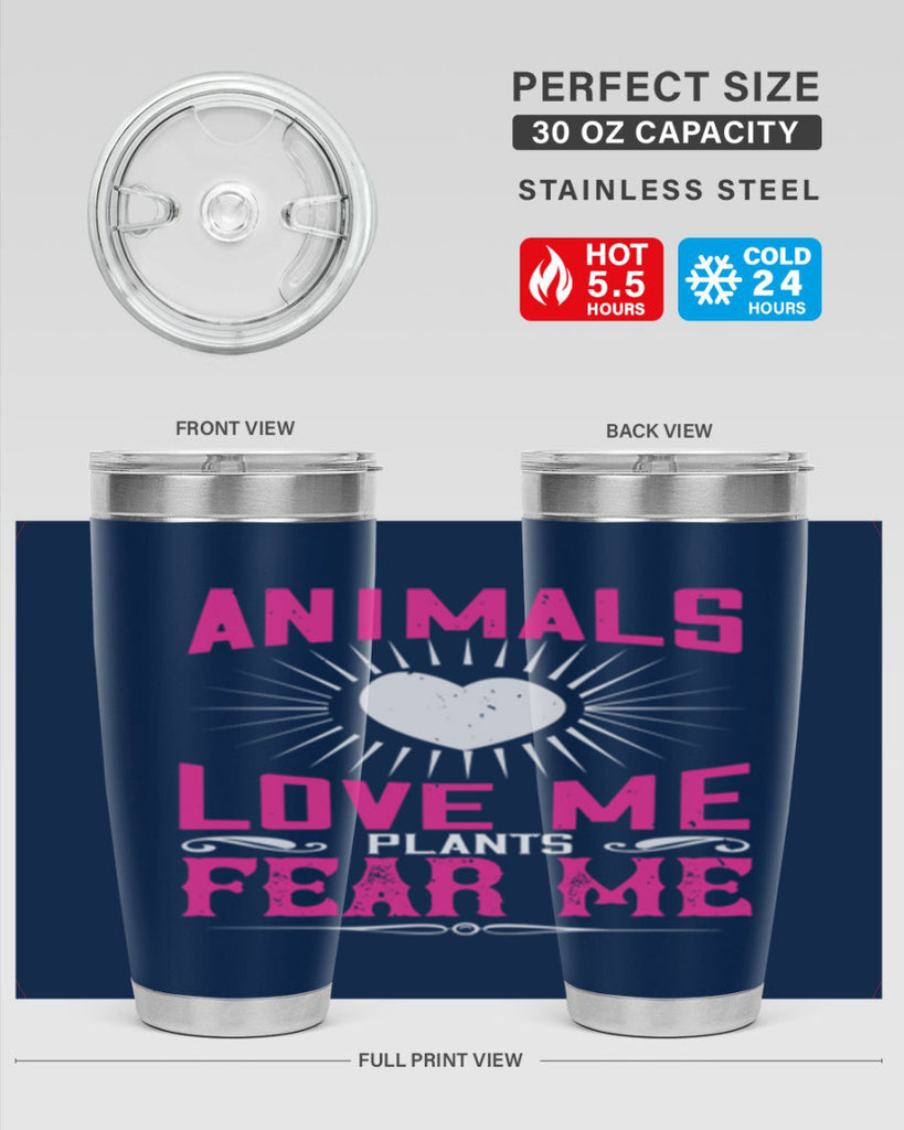 animals love me 102#- vegan- Tumbler