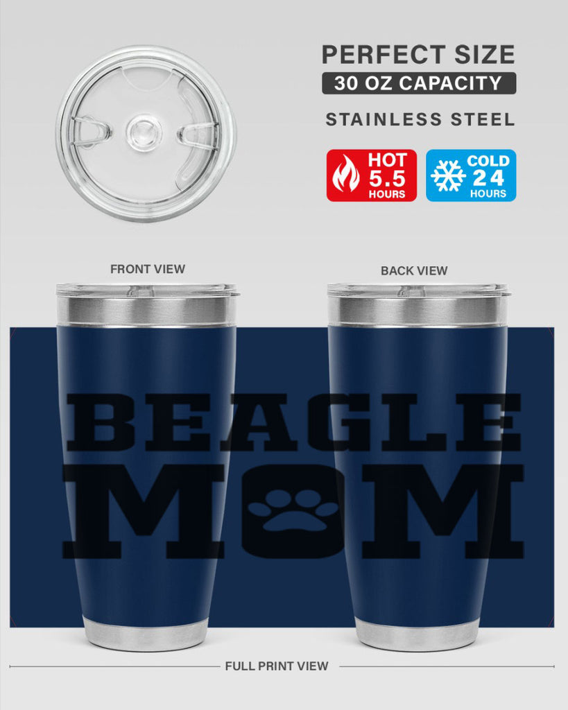 beagle mom 215#- mom- Tumbler