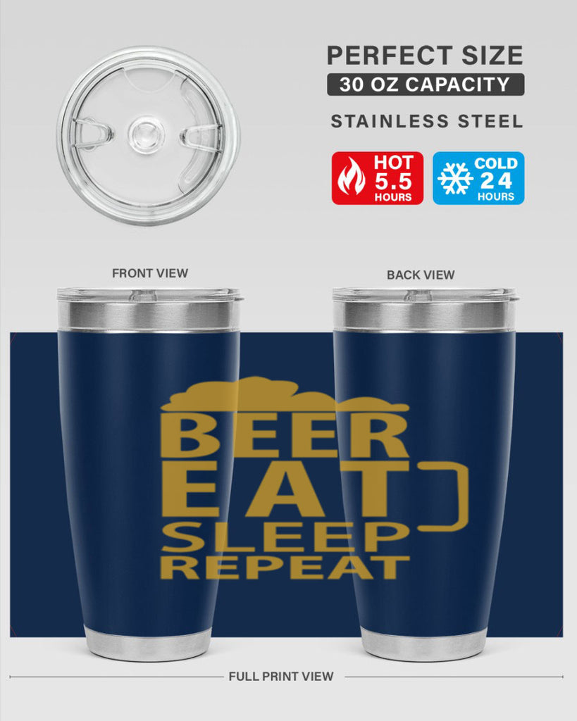 beer eat sleep 109#- beer- Tumbler