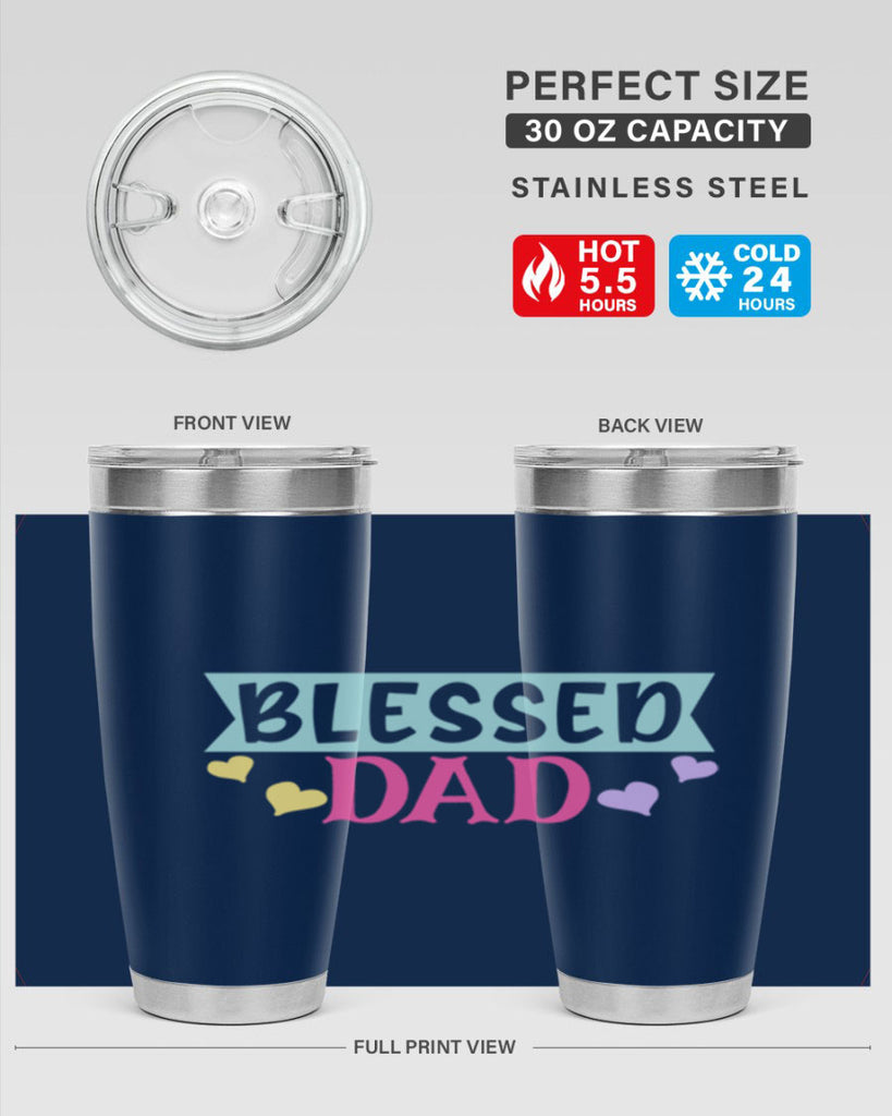 blessed dad 37#- dad- Tumbler