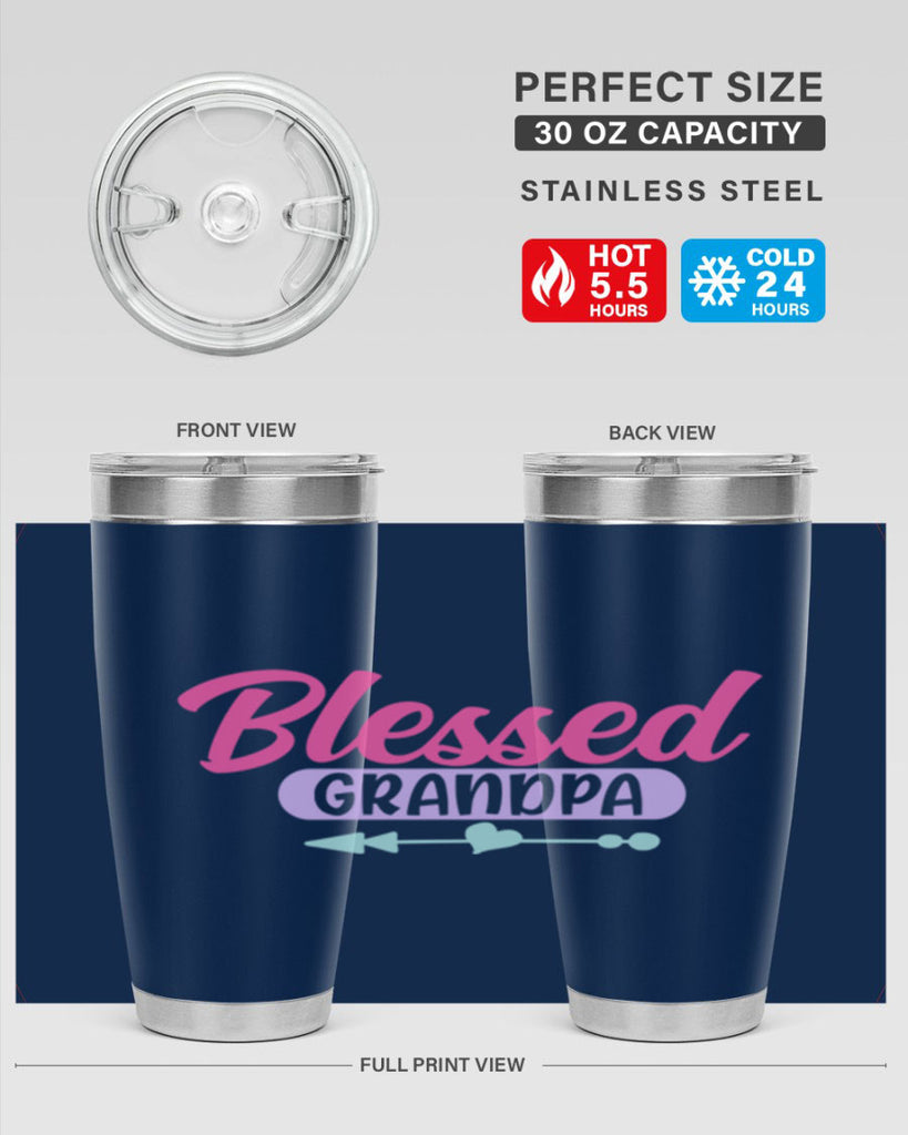 blessed grandpa 75#- grandpa - papa- Tumbler