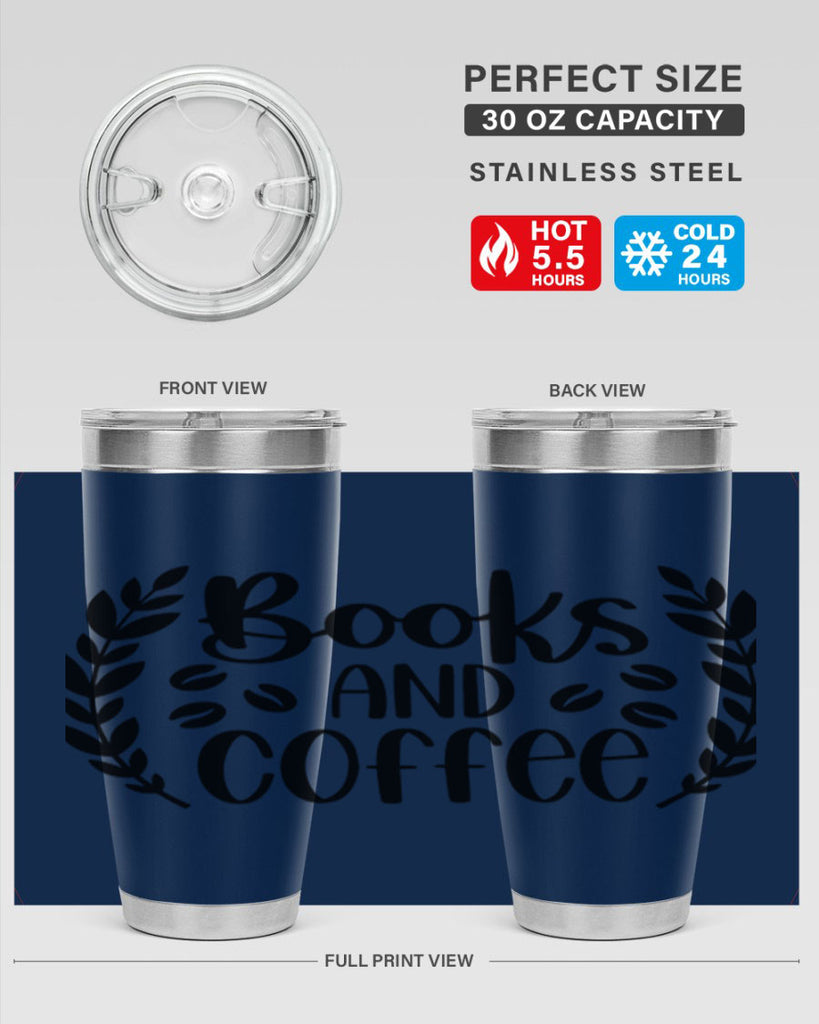 books and coffee 47#- reading- Tumbler