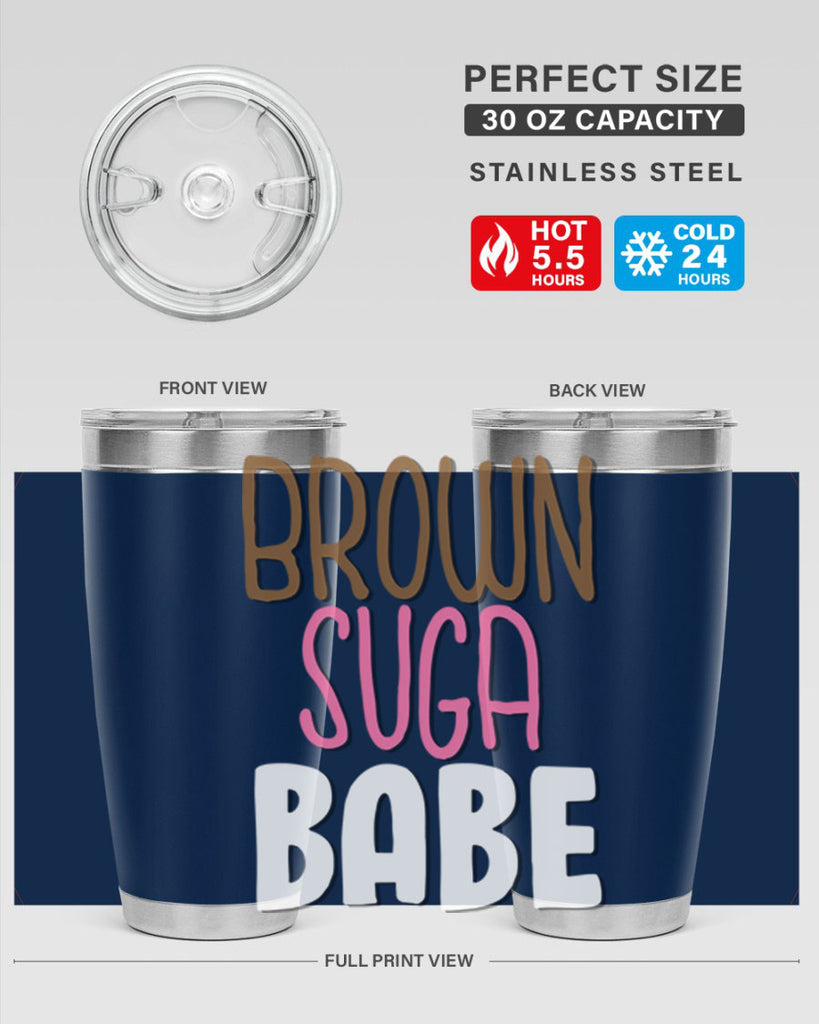 brown suga babe 190#- black words phrases- Cotton Tank