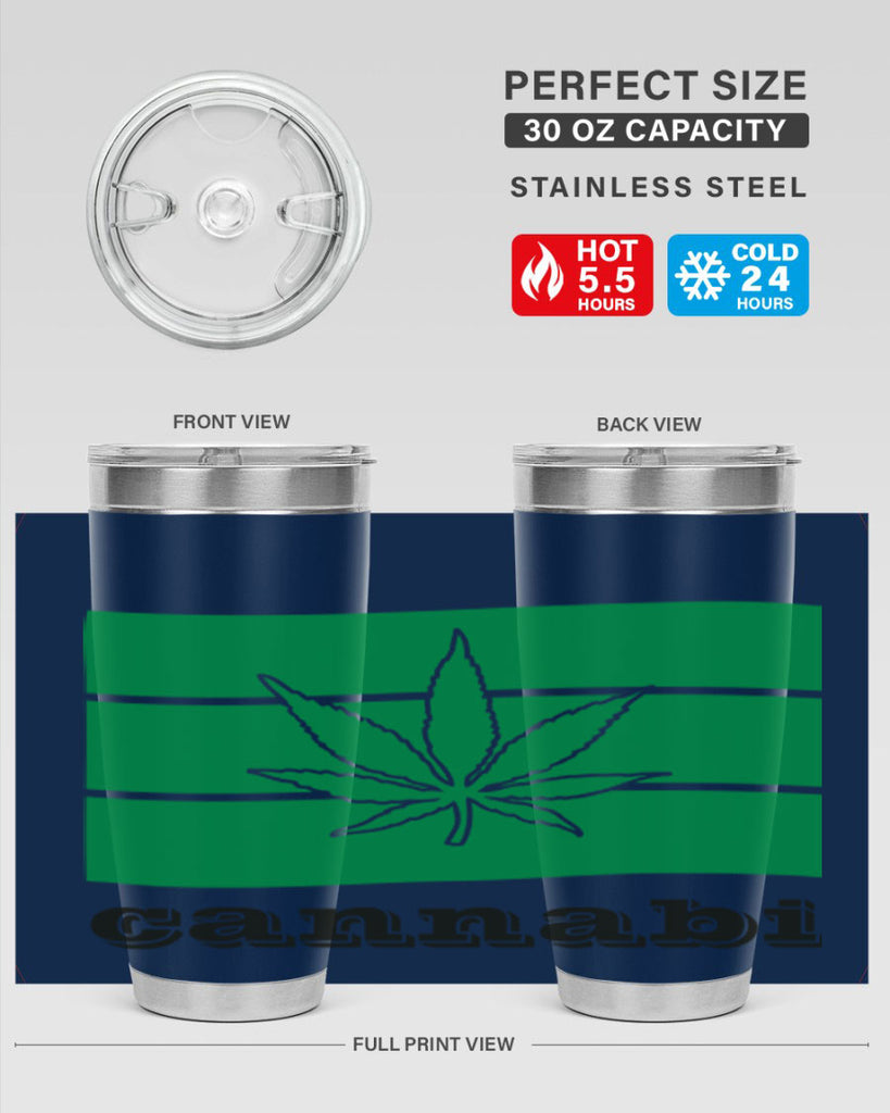 cannabi flag 36#- marijuana- Tumbler