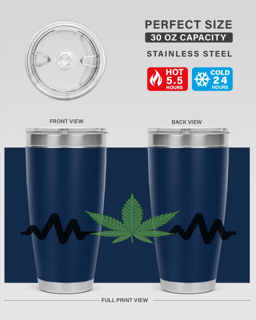 cannabis heartbeat 46#- marijuana- Tumbler