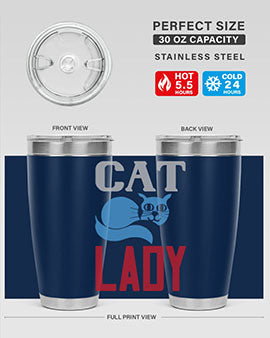 cat lady Style 31#- cat- Tumbler
