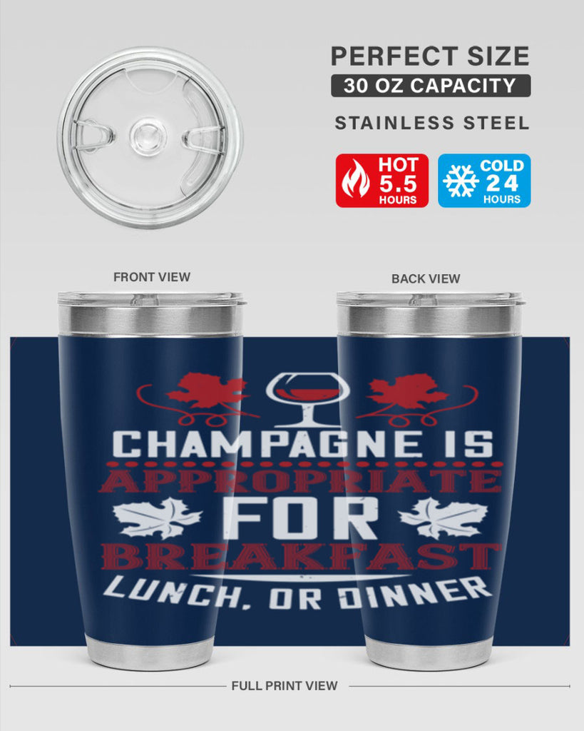 champagne is appropriate for breakfast 89#- wine- Tumbler