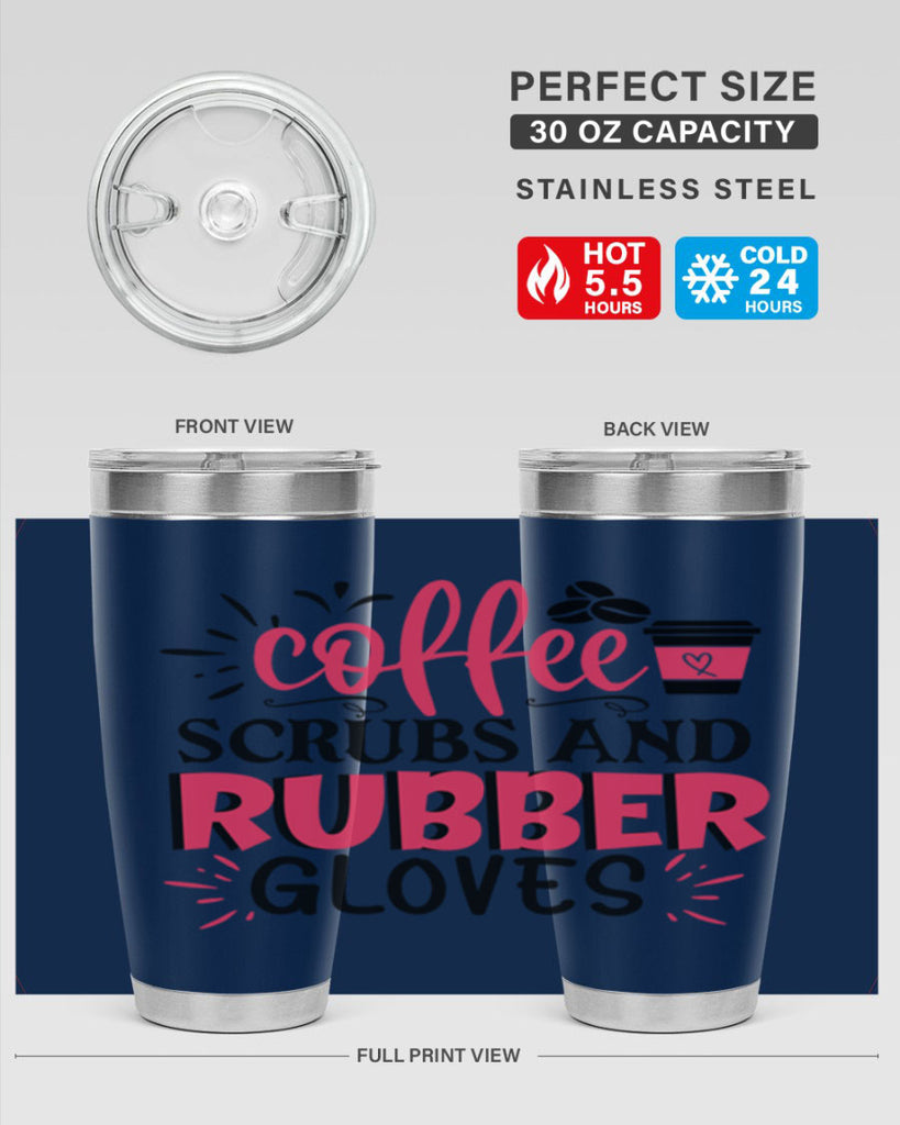 coffee scrubs and rubber gloves Style 393#- nurse- tumbler