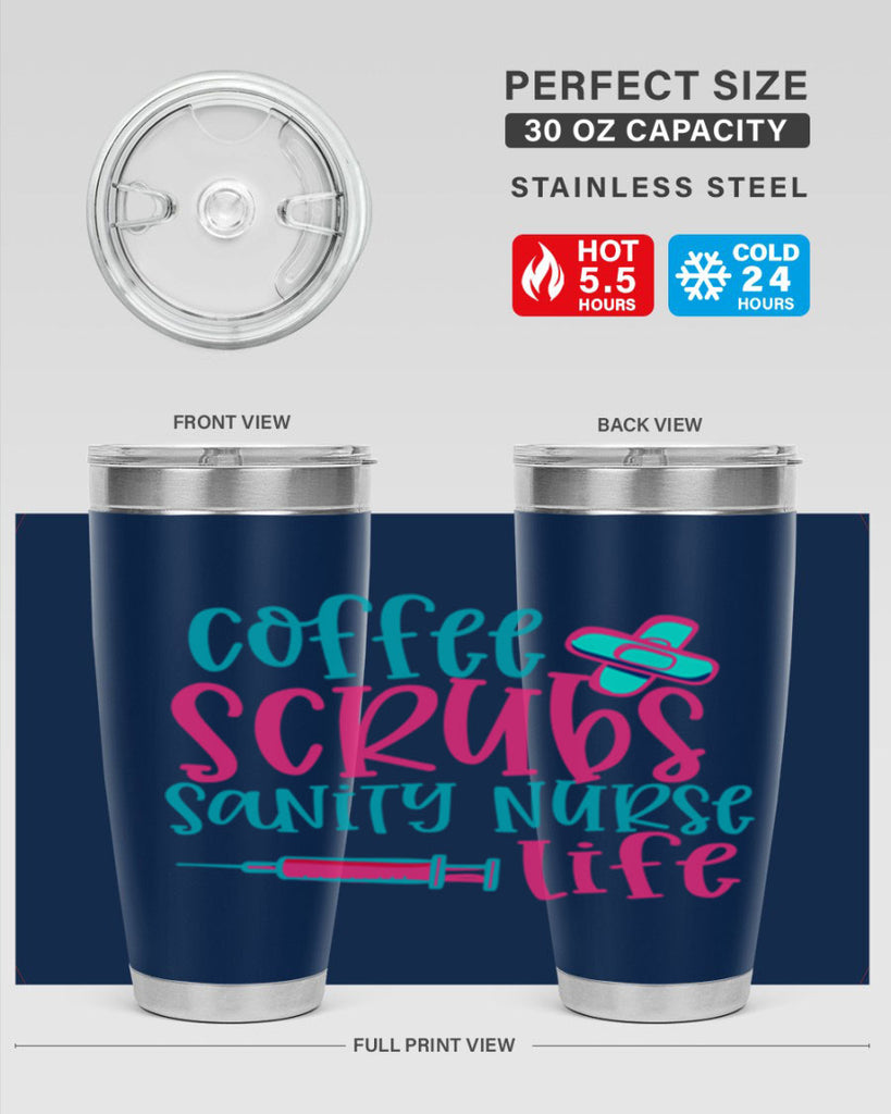 coffee scrubs sanity nurse life Style Style 207#- nurse- tumbler