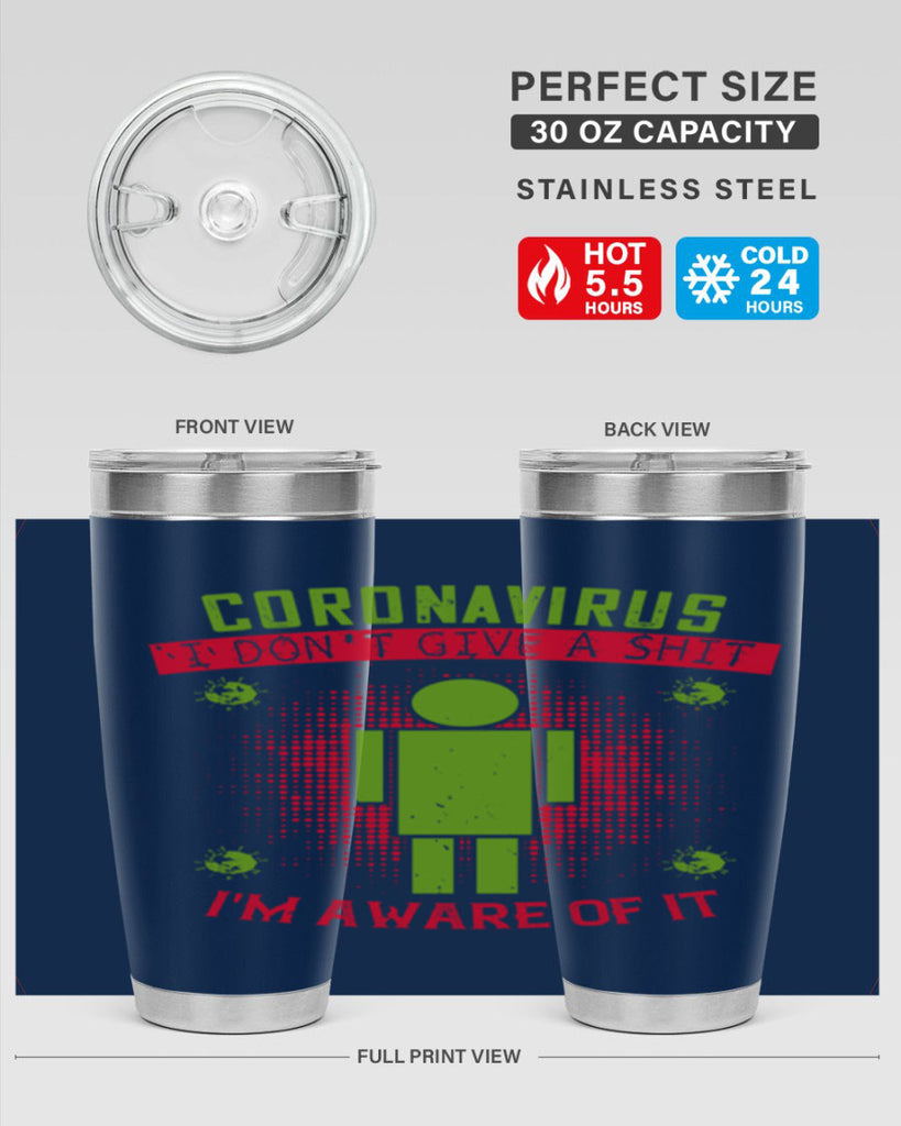 coronavirus i dont give a shit im aware of it Style 3#- corona virus- Cotton Tank