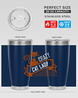 crazy cat lady Style 43#- cat- Tumbler