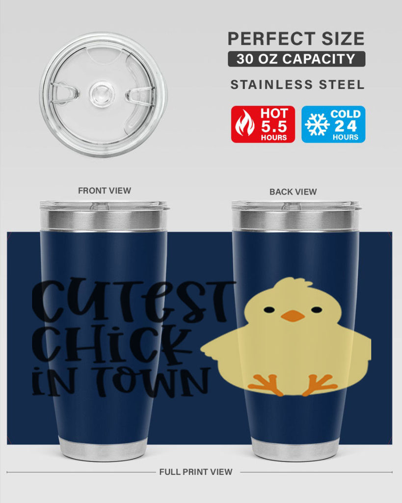 cutest chick in town 61#- easter- Tumbler