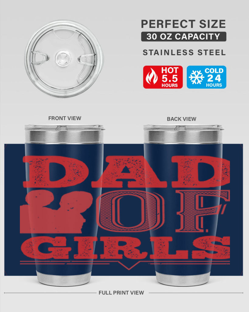 dad of girls 269#- fathers day- Tumbler