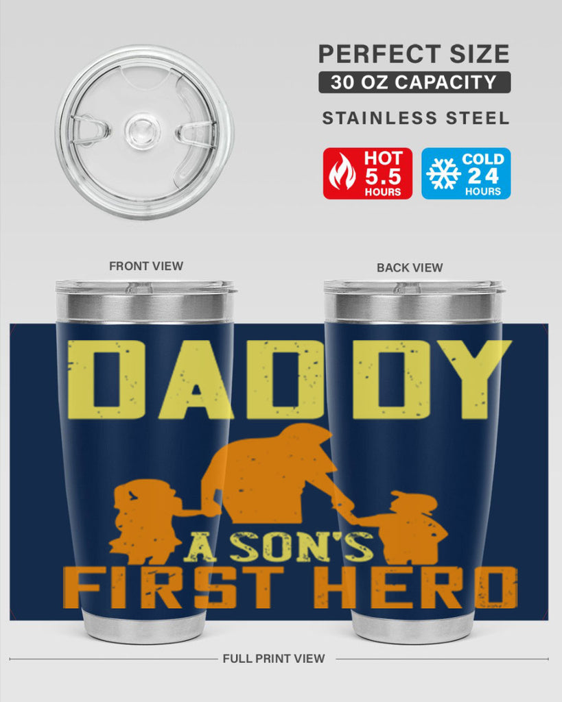 daddy a sons first hero 249#- fathers day- Tumbler