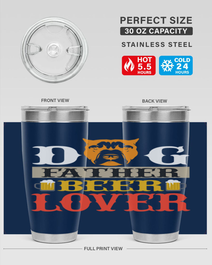 dog father beer lover 116#- beer- Tumbler