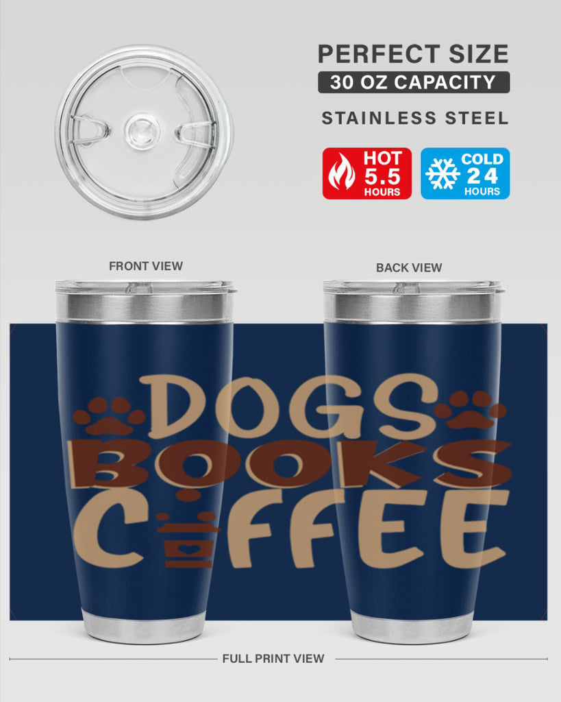 dogs books coffee 214#- coffee- Tumbler