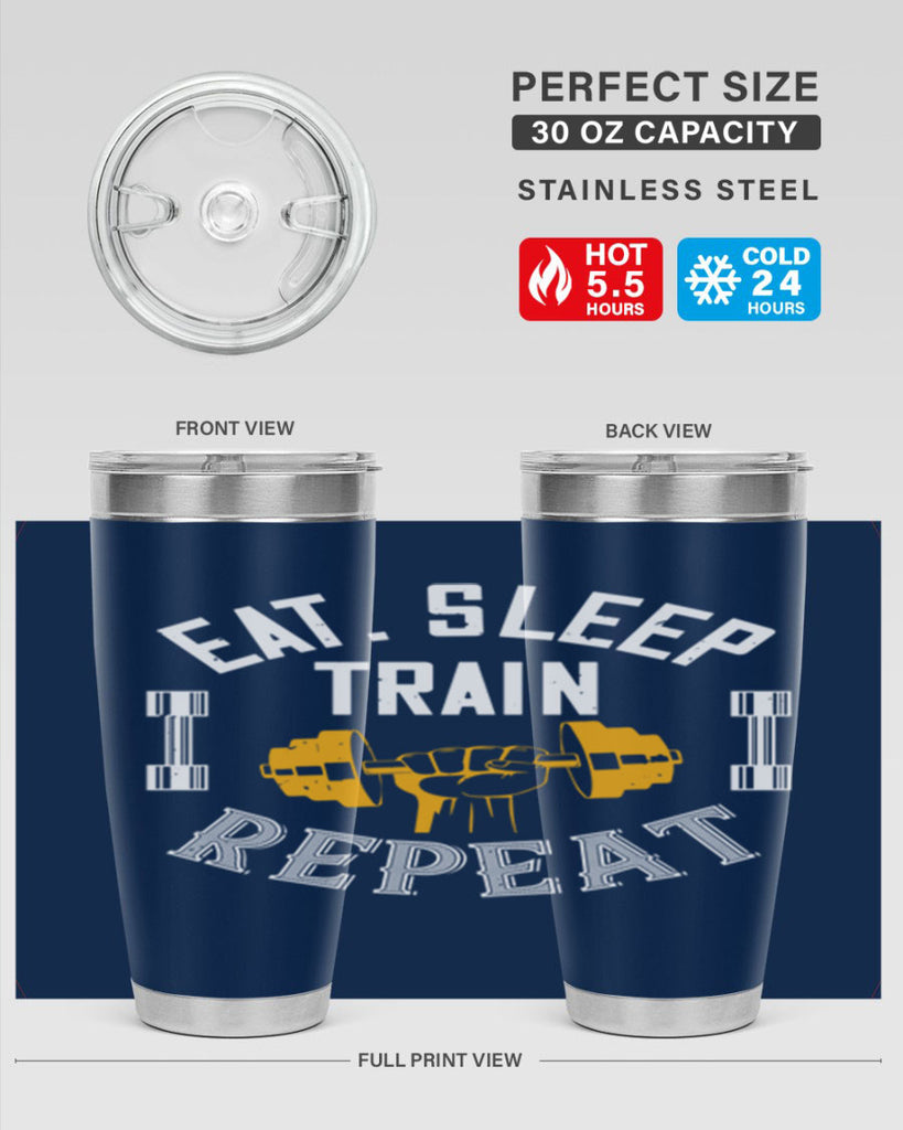 eat sleep train rapid 56#- gym- Tumbler