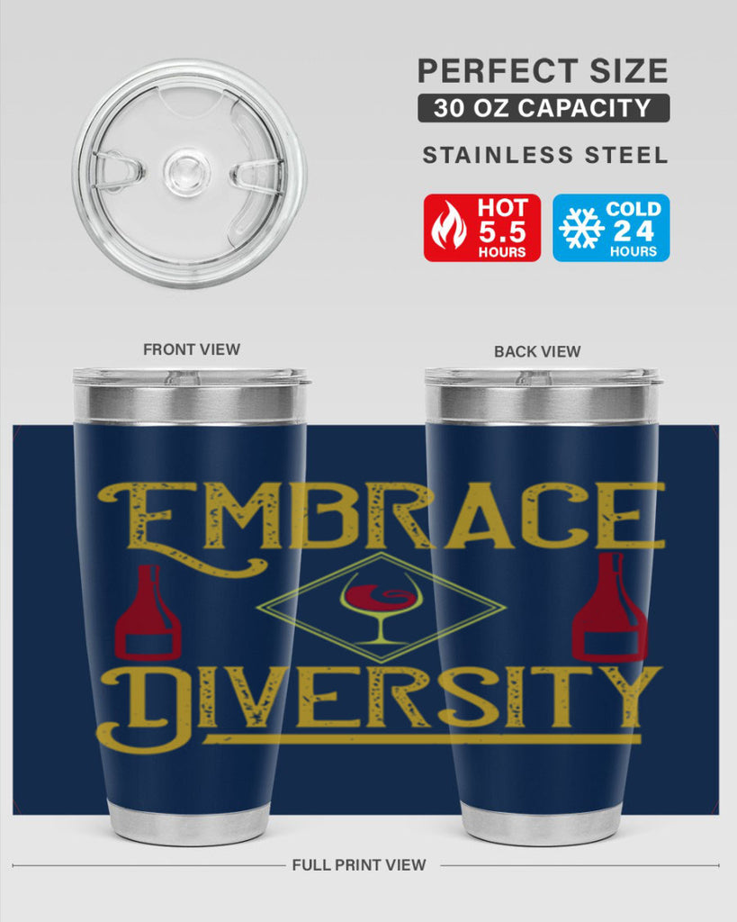 embrace diversity 218#- wine- Tumbler