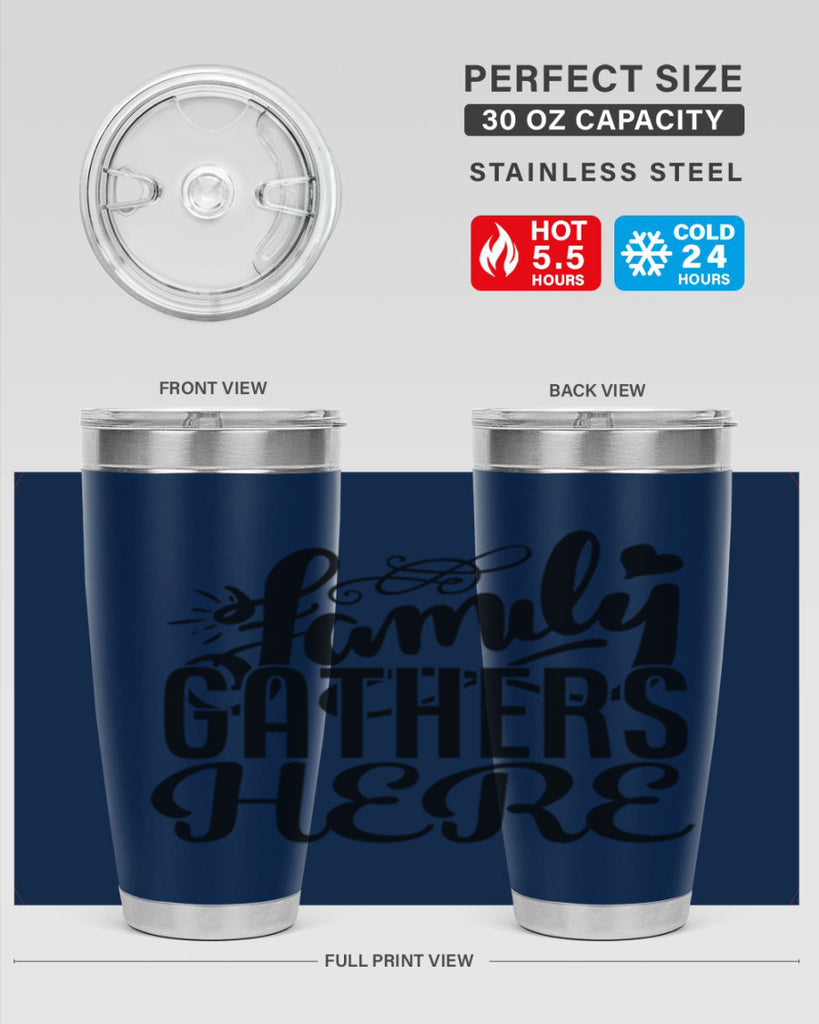 family gathers here 39#- family- Tumbler