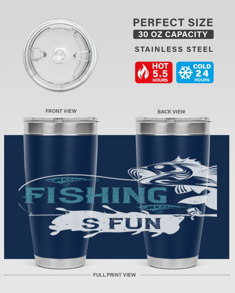 fishing is fun 274#- fishing- Tumbler