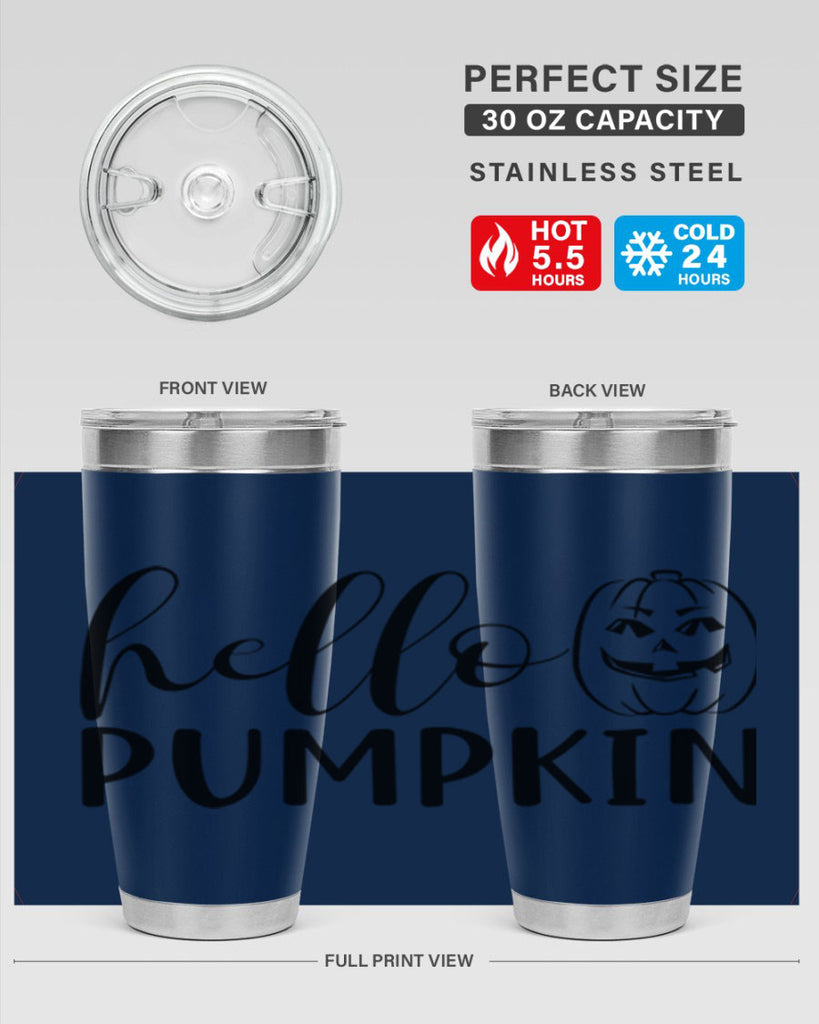 hello pumpkin 287#- fall- Tumbler