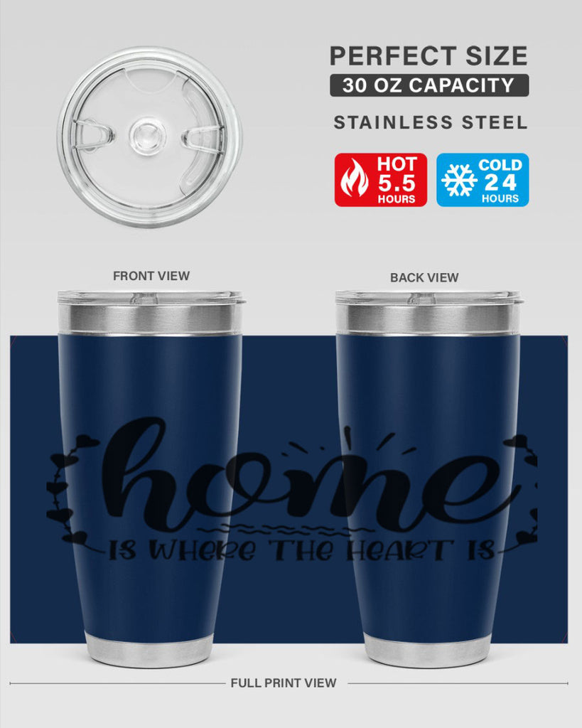home is where the heart is 38#- home- Tumbler