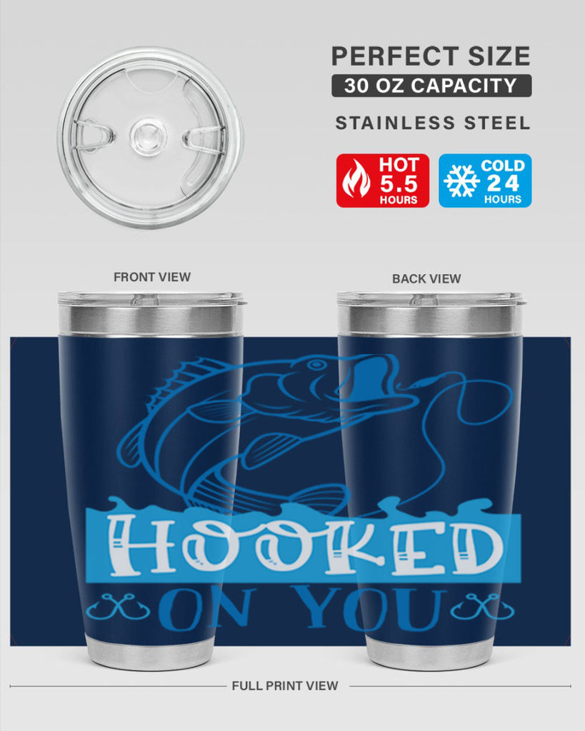 hooked on you 214#- fishing- Tumbler