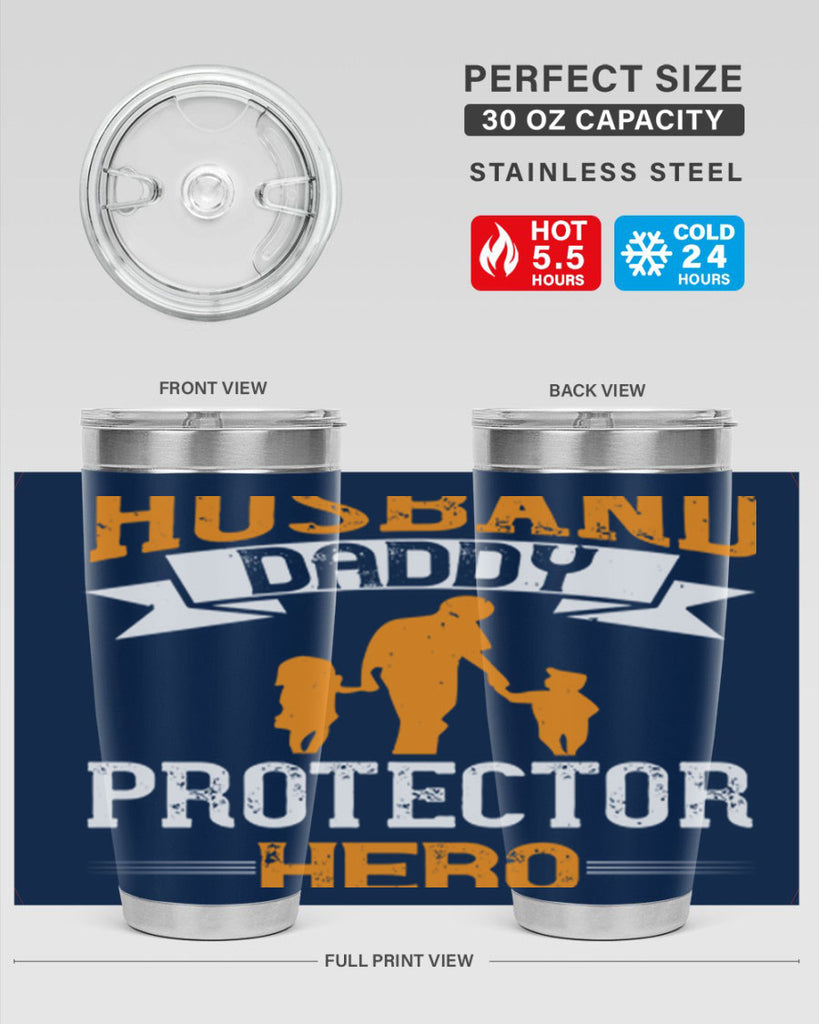 husband daddy protector hero 252#- fathers day- Tumbler