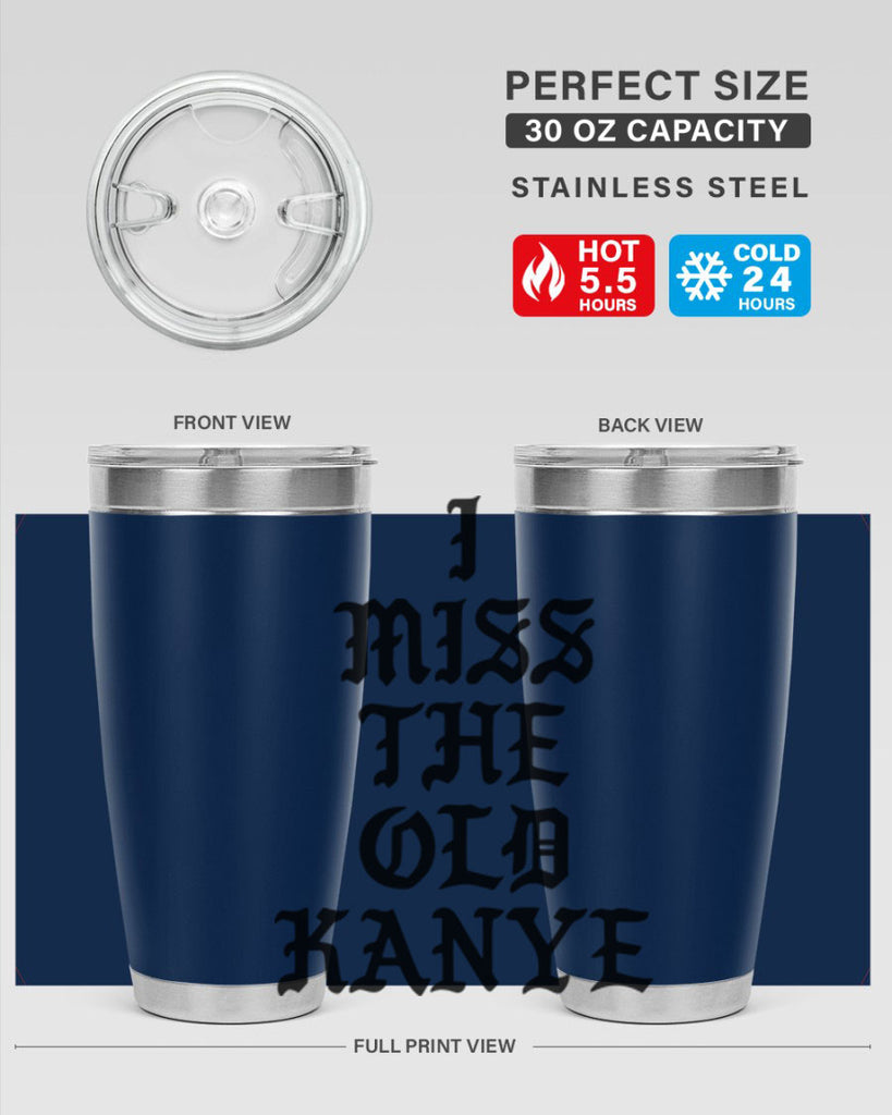 i miss the old kanye pablo 114#- black words phrases- Cotton Tank